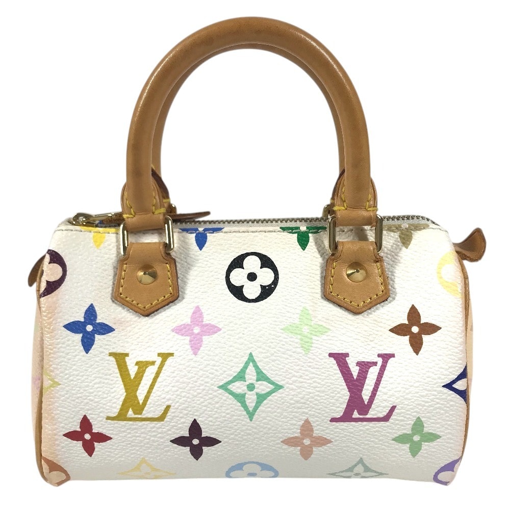 ルイヴィトン LOUIS VUITTON ミニスピーディ M92645 モノグラムマルチカラー ミニミニボストンバッグ カバン ハンドバッグ モノグラムマルチカラーキャンバス ブロン ホワイト