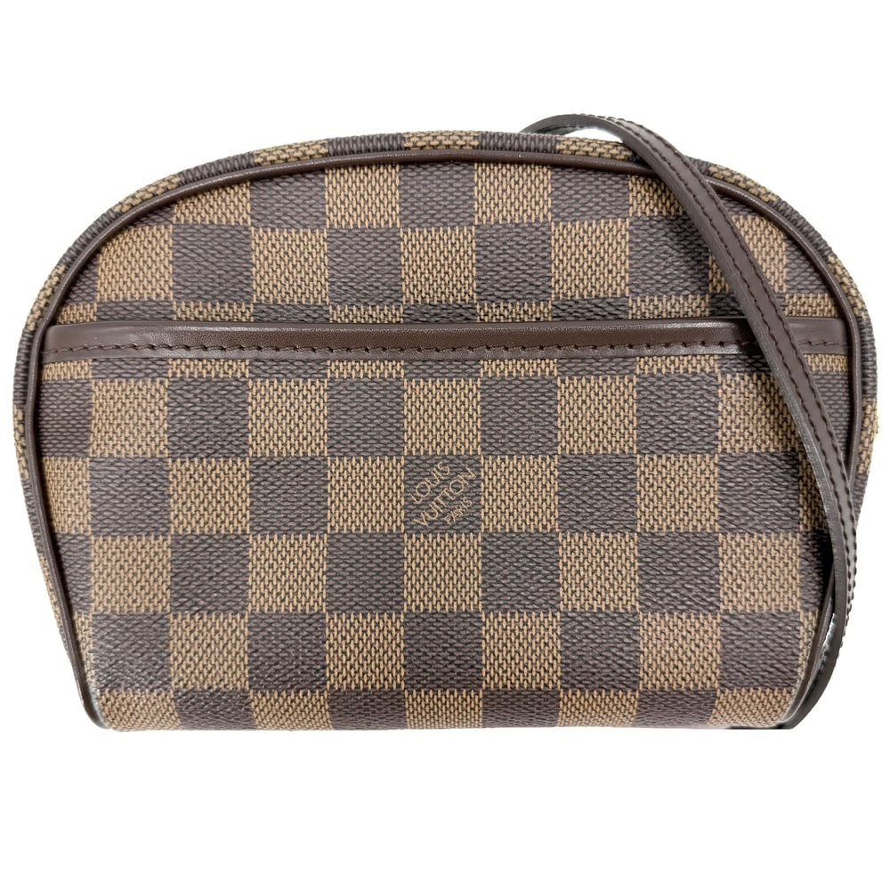 LOUIS VUITTON ルイヴィトン ショルダーバッグ ポシェットイパネマ 肩掛け 斜め掛け N51296 ダミエキャンバス    ブラウン 茶 ゴールド金具 レディース 美品【中古品】