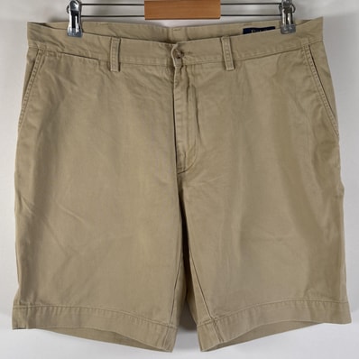 古着 ポロ・ラルフローレン POLO RALPH LAUREN ショートパンツ チノパン ポロチノ ハーフパンツ ワンポイントロゴ w36 ベージュ メンズ