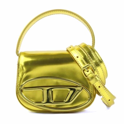 ディーゼル DIESEL ショルダーバッグ ミニハンドバッグ レザー ゴールド レディース【中古】 56935a