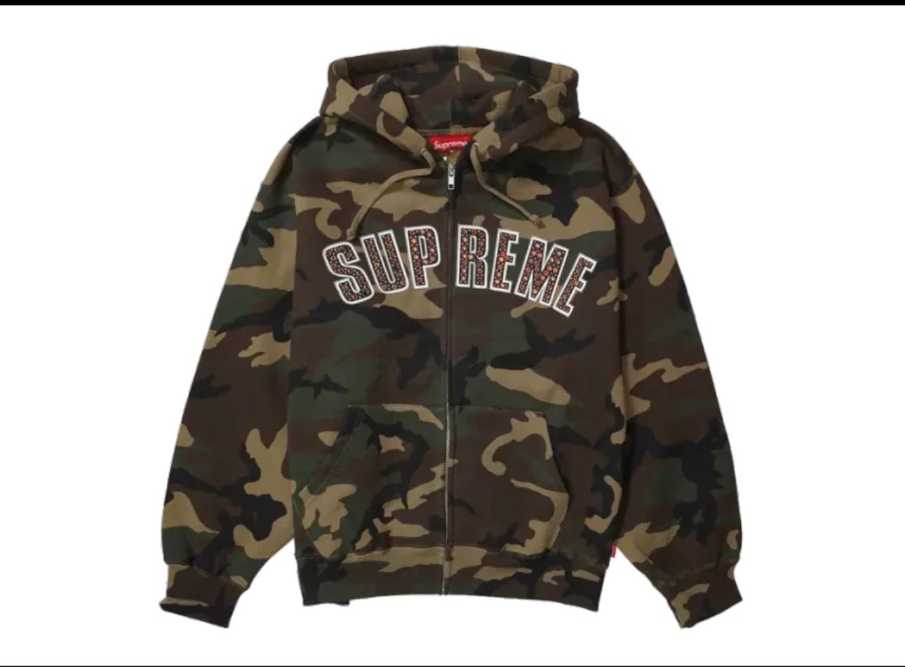 Supreme x B.B. Simon Zip Up Hooded Sweatshirt "Woodland Camo"