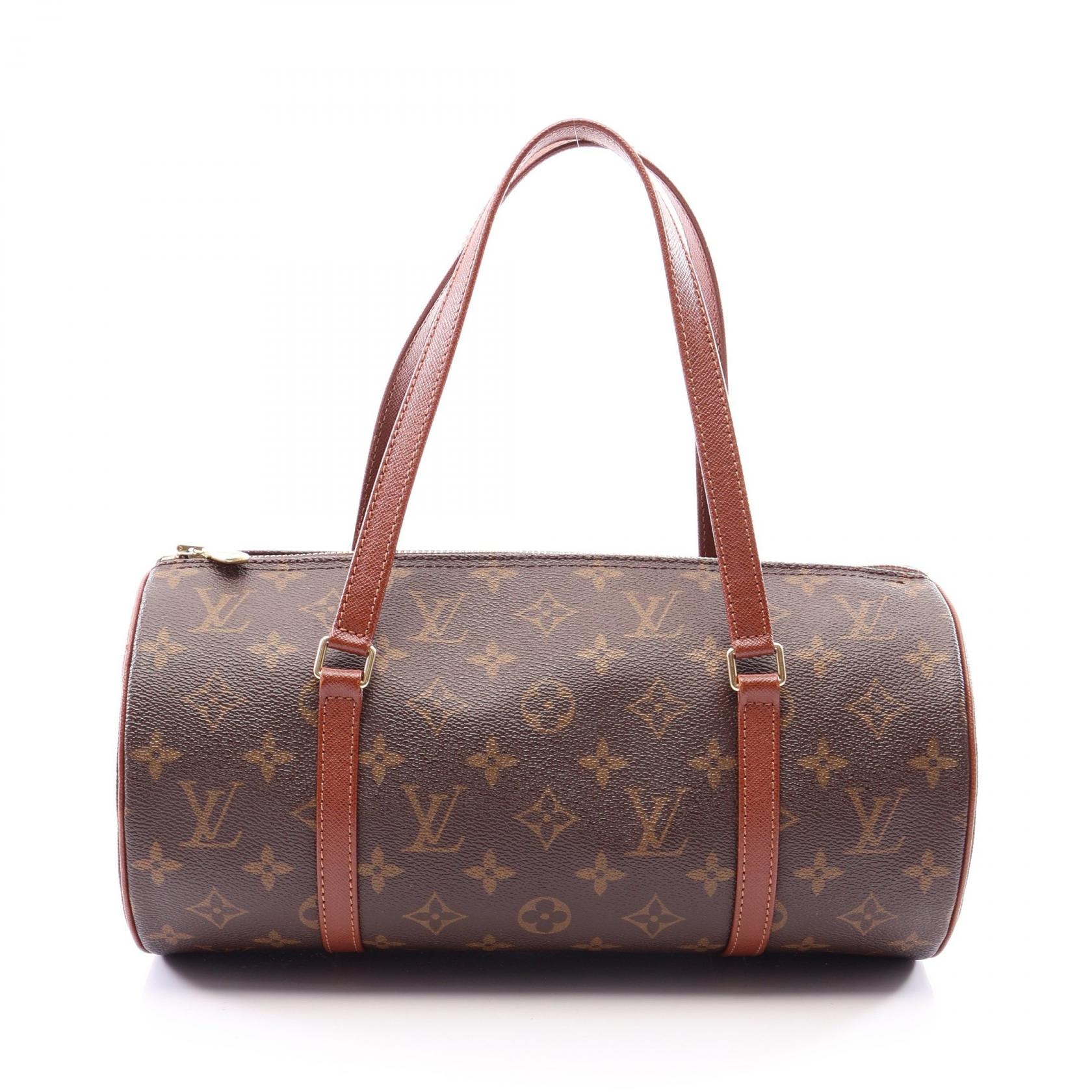 ルイ・ヴィトン LOUIS VUITTON パピヨン30 旧型 ハンドバッグ バッグ PVCコーティングキャンバス レザー モノグラム レディース ブラウン系 M51365 【中古】