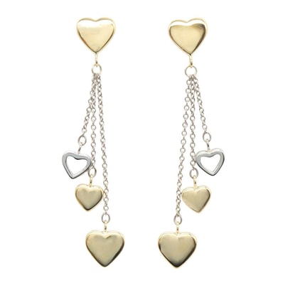 ティファニー TIFFANY&CO マルチハートドロップ ピアス ピアス ジュエリー K18(イエローゴールド) K18WG(ホワイトゴールド) レディース ゴールド系 / シルバー系 【中古】