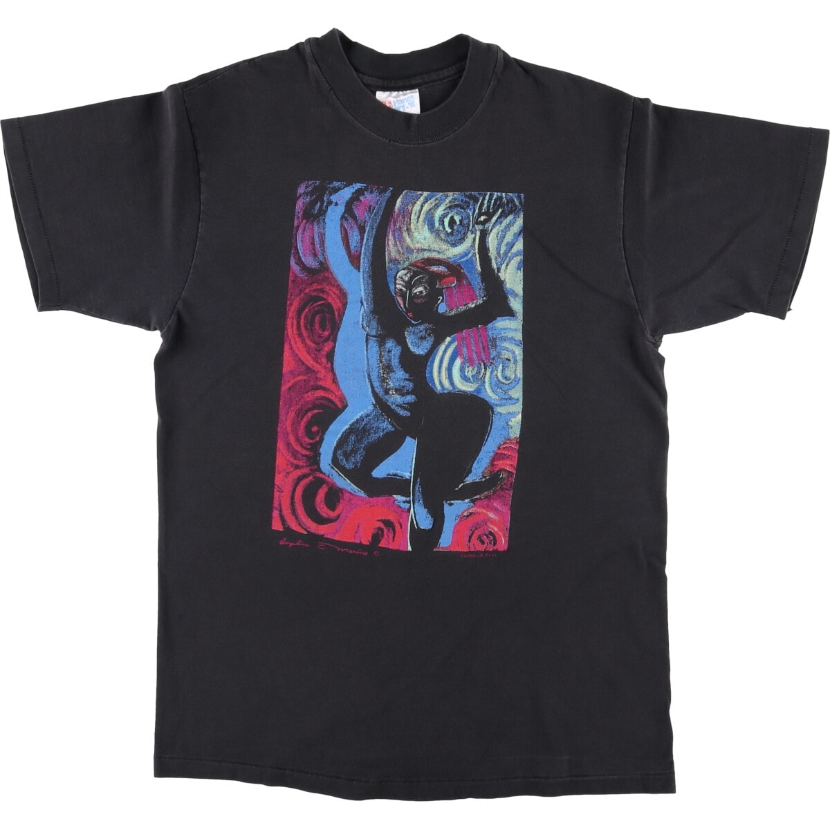 古着 90年代 ヘインズ Hanes アートTシャツ USA製 メンズM相当 ヴィンテージ/eaa568558