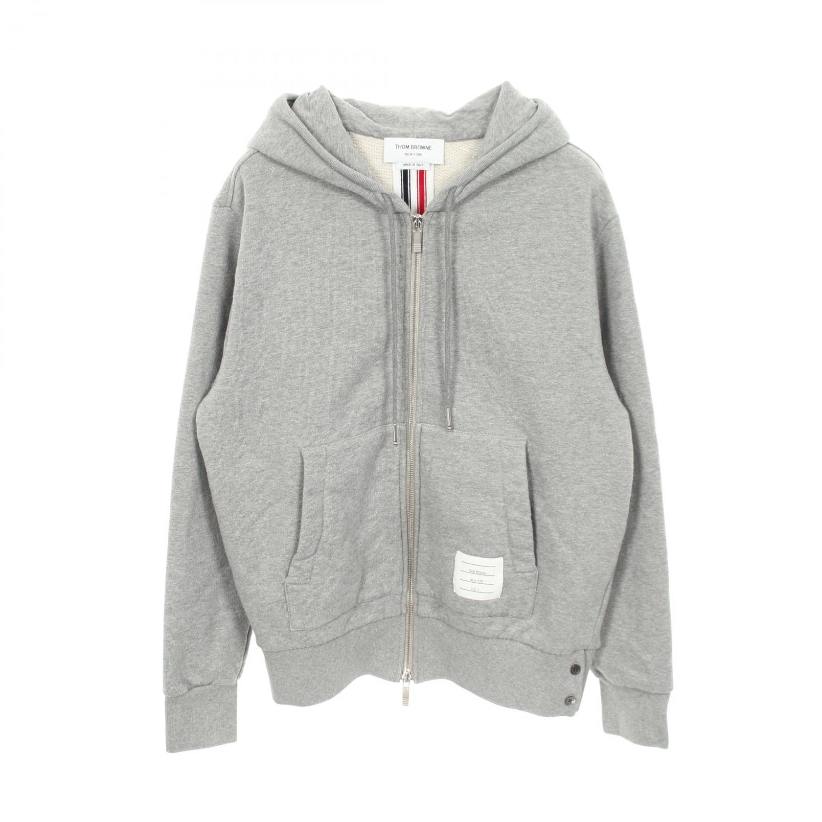 トムブラウン THOM BROWNE ループバッグジャージ パーカー 衣料品 トップス コットン メンズ レディース グレー系 【中古】