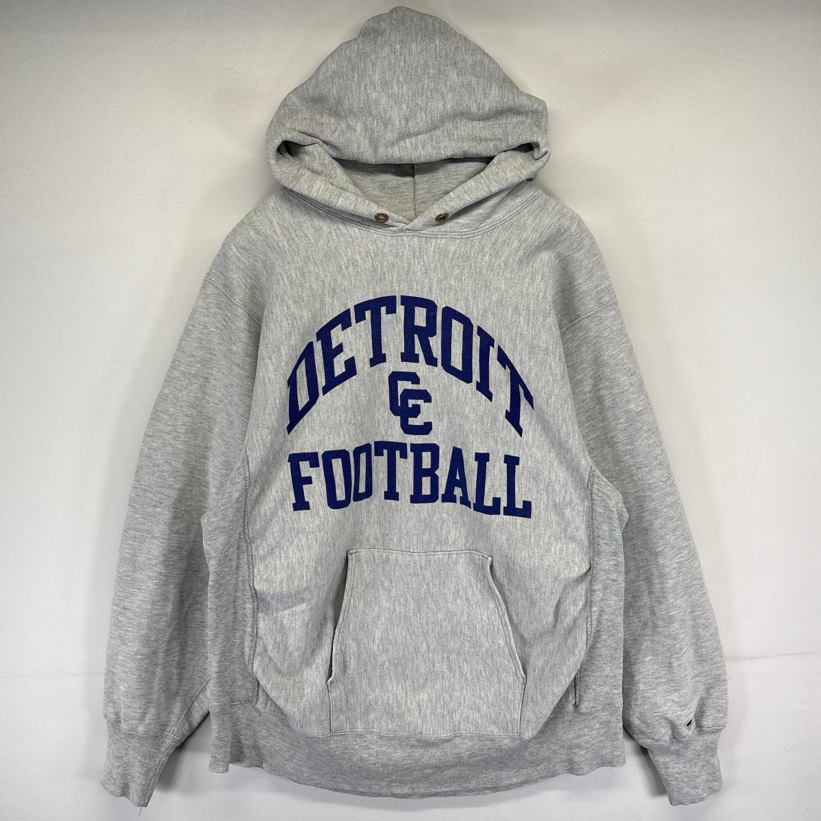 古着 80's/80年代 ヴィンテージ チャンピオン Champion USA製 パーカー リバースウィーブ プルオーバー カレッジロゴ XL  グレー系 メンズ