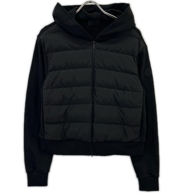 モンクレール 25年 ブラック MAGLIA APERTA CON ZIP パーカー M