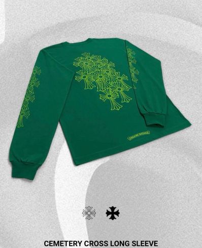 クロムハーツ CEMETRY CROSS LONG SLEEVE GREEN ロング Tシャツ グリーン
