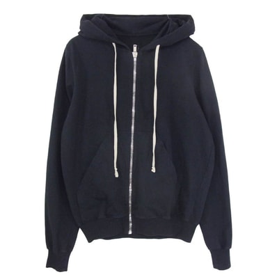 Rick Owens リックオウエンス 20SS RIG DRKSHDW ダークシャドウ 20SS DU20S5276-RIGEP3 ペンタグラムグラフィック バックプリント ジェイソンズ フーディー ジップパーカー RIG素材 ブラック系 M【中古】