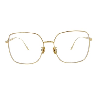 Christian Dior クリスチャンディオール メガネ TF07021082 度入りレンズ GEMDIORO SU A000 眼鏡 メガネ アイウェア ゴールド系 56□16 145【中古】