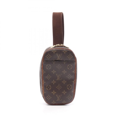 ルイ・ヴィトン LOUIS VUITTON ポシェットガンジュ モノグラム ウエストバッグ ボディバッグ バッグ PVCコーティングキャンバス レザー メンズ レディース ブラウン系 M51870 【中古】