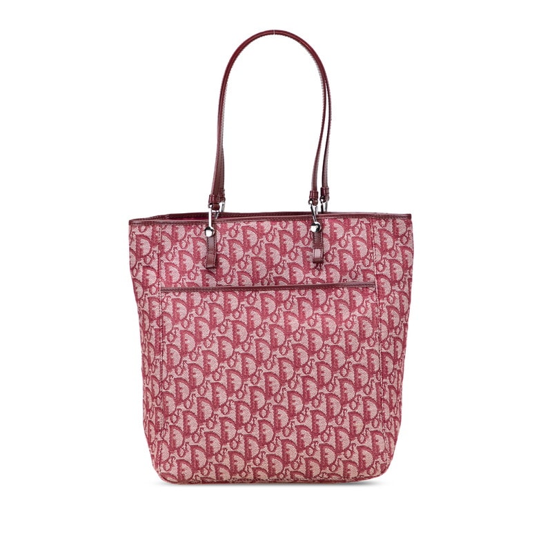 ディオール トロッター トートバッグ ショルダーバッグ ボルドー ワインレッド キャンバス レザー レディース Dior 中古