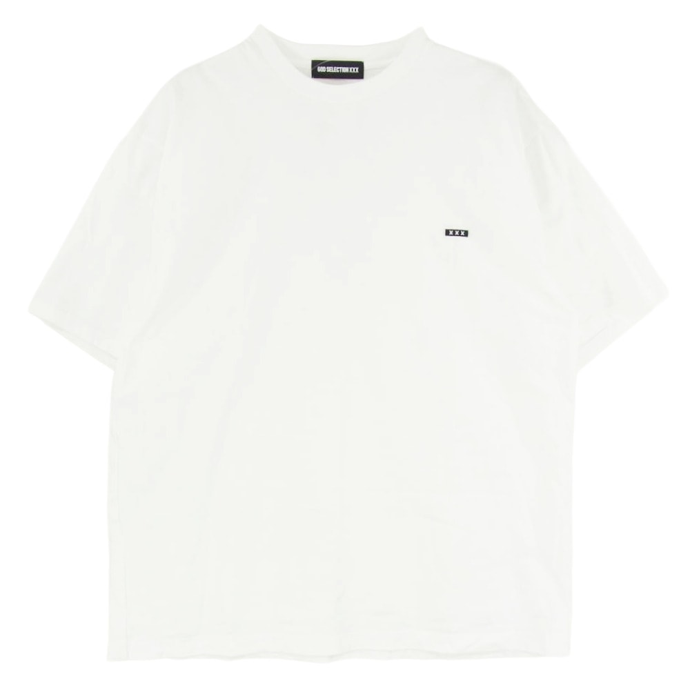 GOD SELECTION XXX ゴッドセレクション 25SS GX-S25-ST-15 ORIGINAL BODY T-SHIRT ワンポイント XXX スモール ロゴ ワッペン TEE Tシャツ 半袖 カットソー ホワイト系 XL【中古】