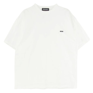 GOD SELECTION XXX ゴッドセレクション 25SS GX-S25-ST-15 ORIGINAL BODY T-SHIRT ワンポイント XXX スモール ロゴ ワッペン TEE Tシャツ 半袖 カットソー ホワイト系 XL【中古】