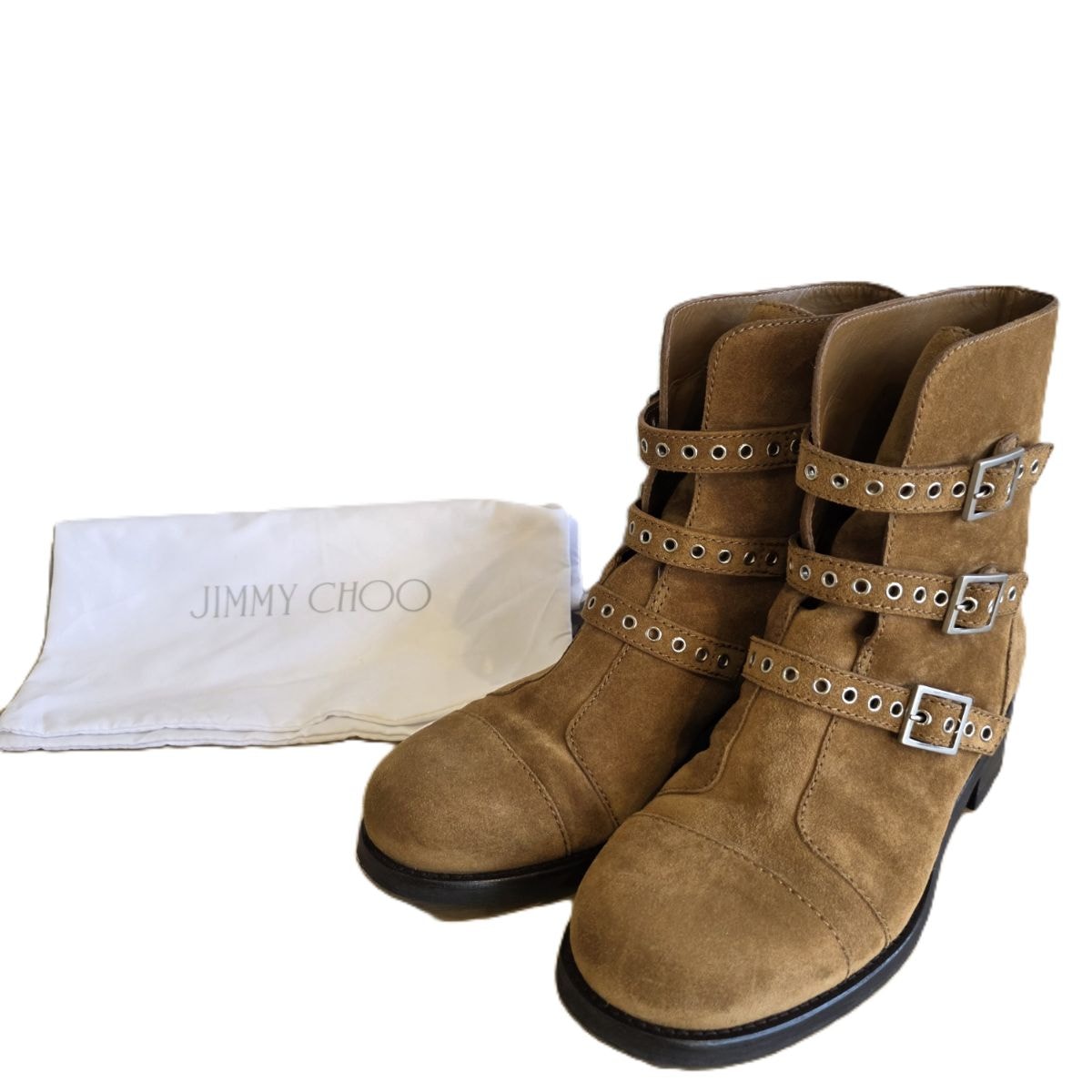 D (傷や汚れあり)】JIMMY CHOO ジミーチュウ スエード ベルト付き