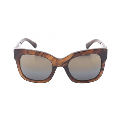 シャネル CHANEL ココマーク サングラス 衣料品 プラスチック レディース ブラウン系 5357 A 【中古】