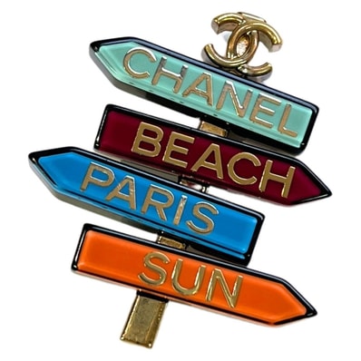CHANEL シャネル レディース D19S サインボード ビーチサイン ココマーク ロゴ ブローチ 41151