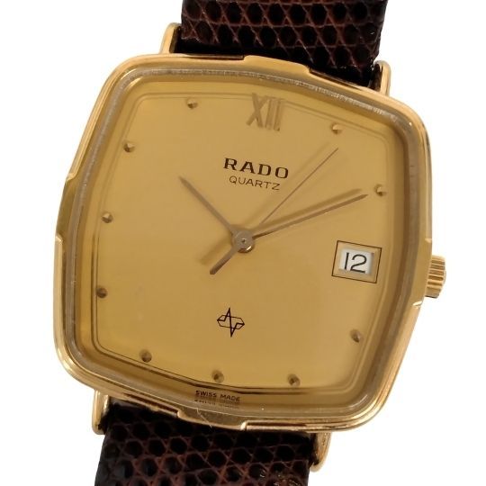 RADO ラドー 113.5147.2 デイト クォーツ レディース 腕時計 ゴールド ブラウン 正規品 / C719