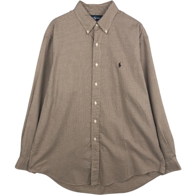 古着 ラルフローレン Ralph Lauren YARMOUTH 長袖 ボタンダウンチェックシャツ メンズXL相当/eaa629023