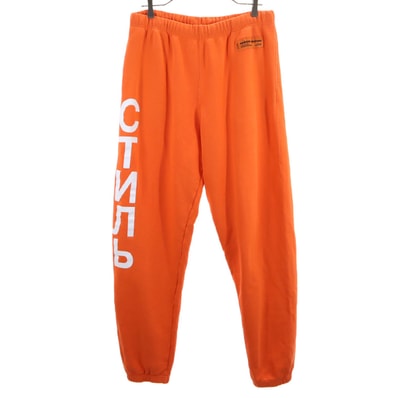 HERON PRESTON ヘロンプレストン スウェットパンツ L オレンジ