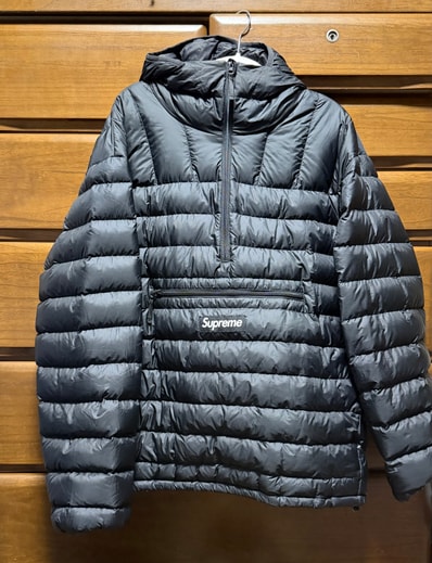 Supreme Micro Down Half Zip Hooded Pullover "Black" (24FW)