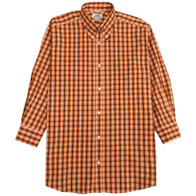 極美品 エルメス 長袖シャツ オレンジ メンズ 42