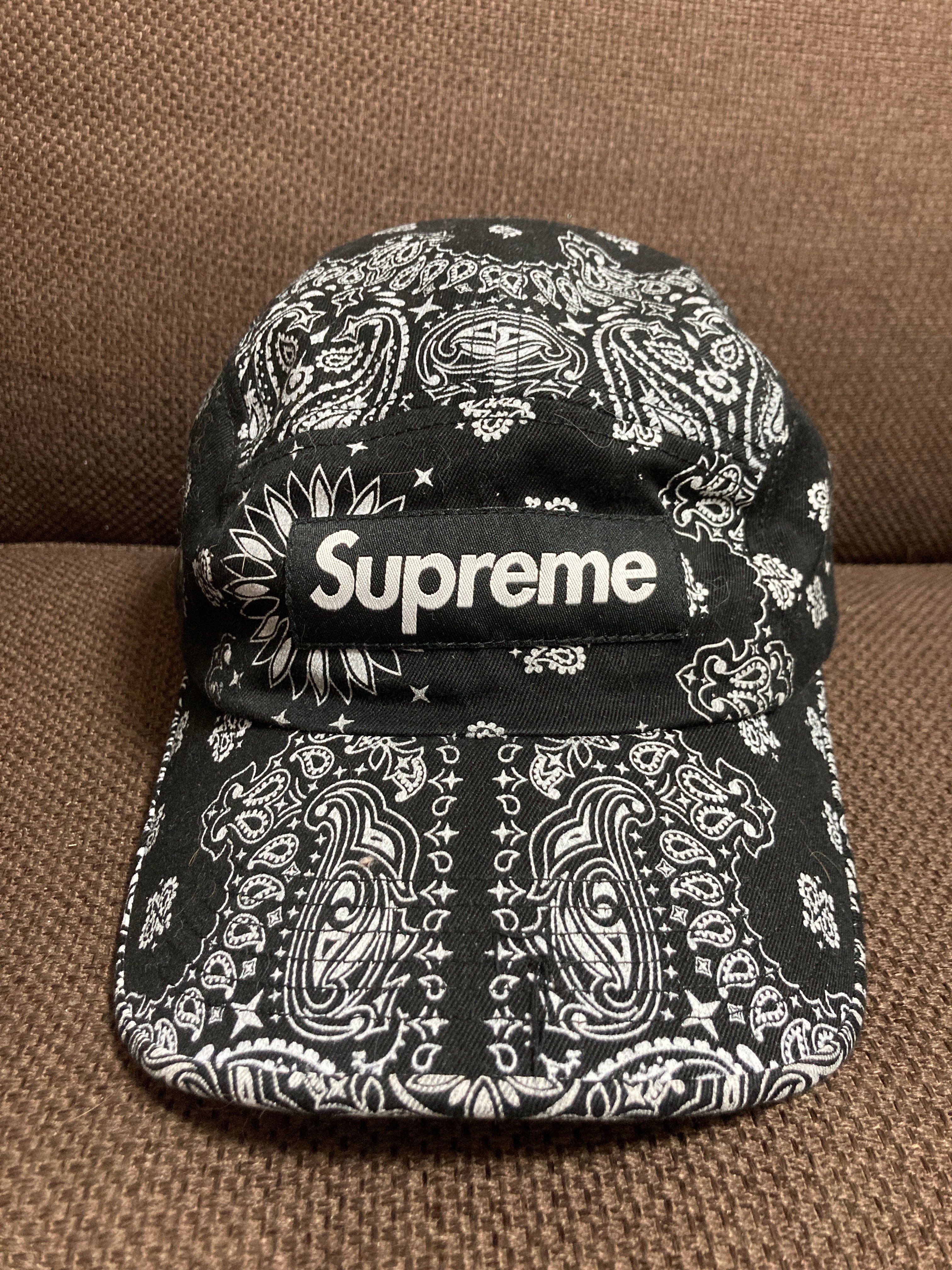 Supreme Bandana Camp Cap "Black"