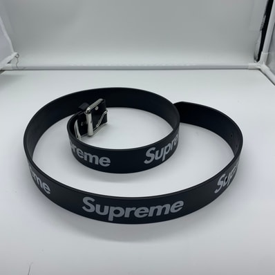 Supreme Repeat Leather Belt (25FW) "Black"