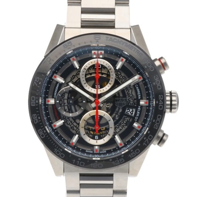 タグホイヤー カレラ 腕時計 時計 ステンレススチール CAR201V 自動巻き メンズ 1年保証 TAG HEUER 中古