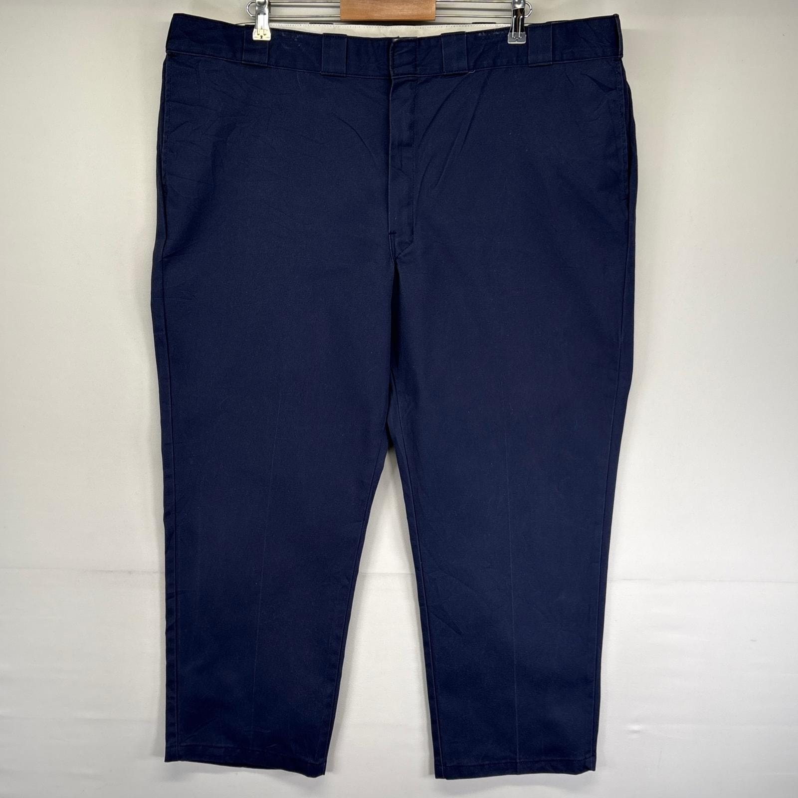 古着 ディッキーズ Dickies パンツ 874 ワーク ジッパーフライ チノパン テーパード 大きいサイズ w46 L30  ネイビー系 メンズ