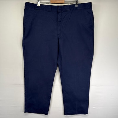 古着 ディッキーズ Dickies パンツ 874 ワーク ジッパーフライ チノパン テーパード 大きいサイズ w46 L30 ネイビー系 メンズ