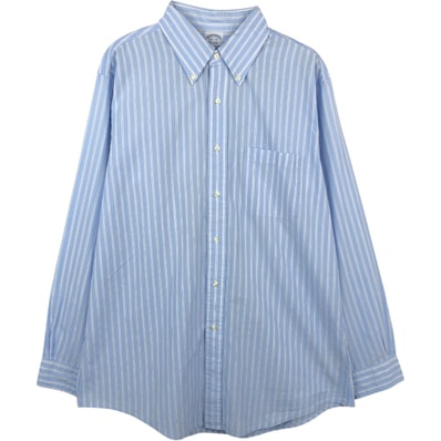 古着 ブルックスブラザーズ Brooks Brothers Est.1818 長袖 ボタンダウンストライプシャツ メンズL相当/eaa666481