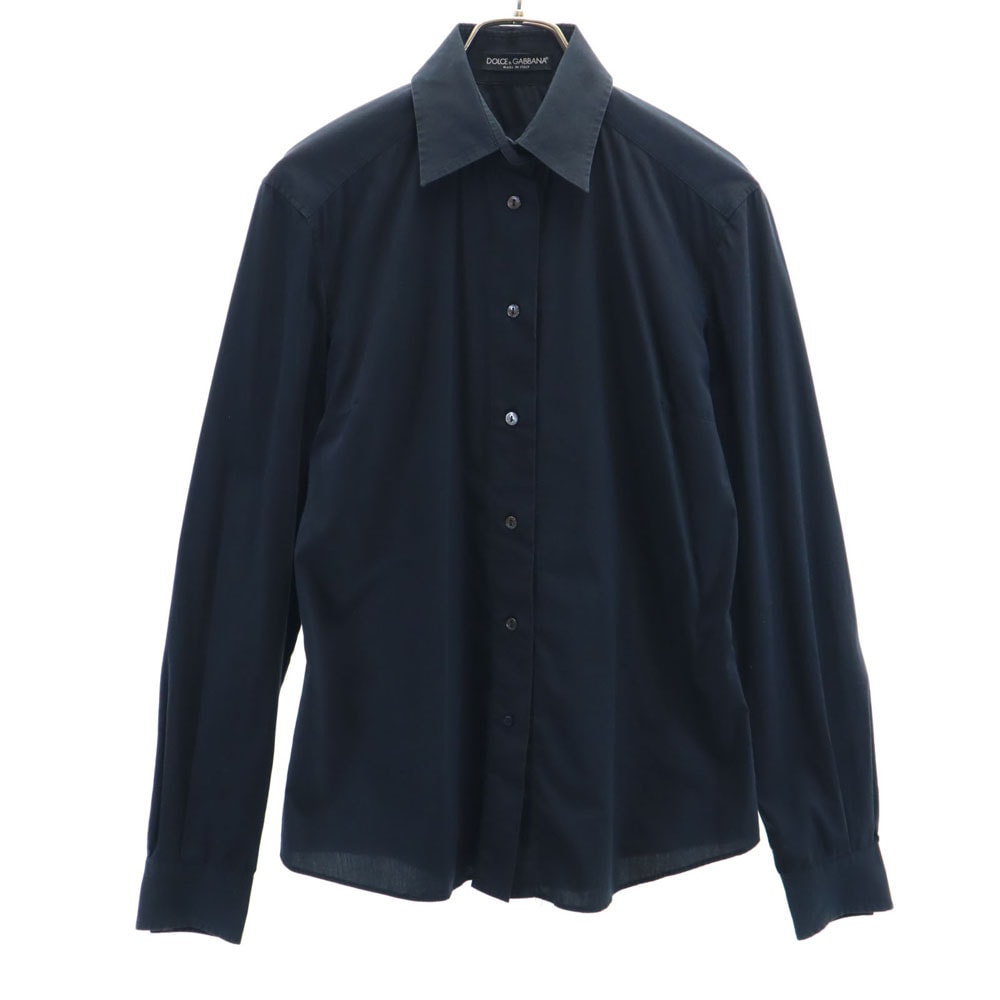 DOLCE&GABBANA ドルチェアンドガッバーナ 長袖 シャツ 38 ブラックネイビー系