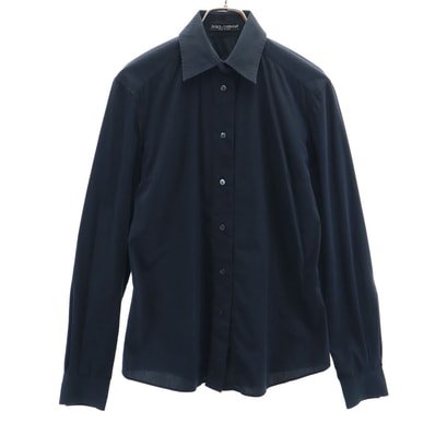 DOLCE&GABBANA ドルチェアンドガッバーナ 長袖 シャツ 38 ブラックネイビー系