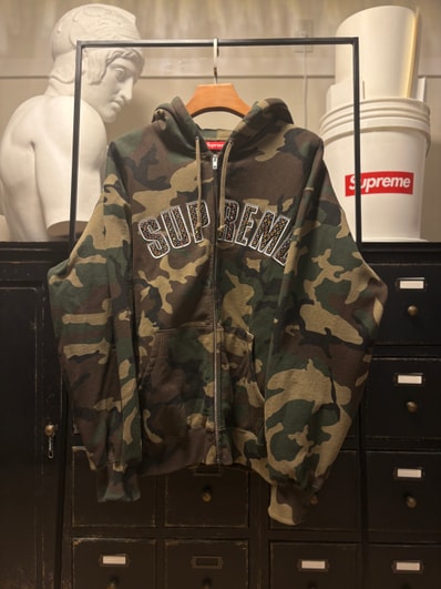 Supreme x B.B. Simon Zip Up Hooded Sweatshirt "Woodland Camo"