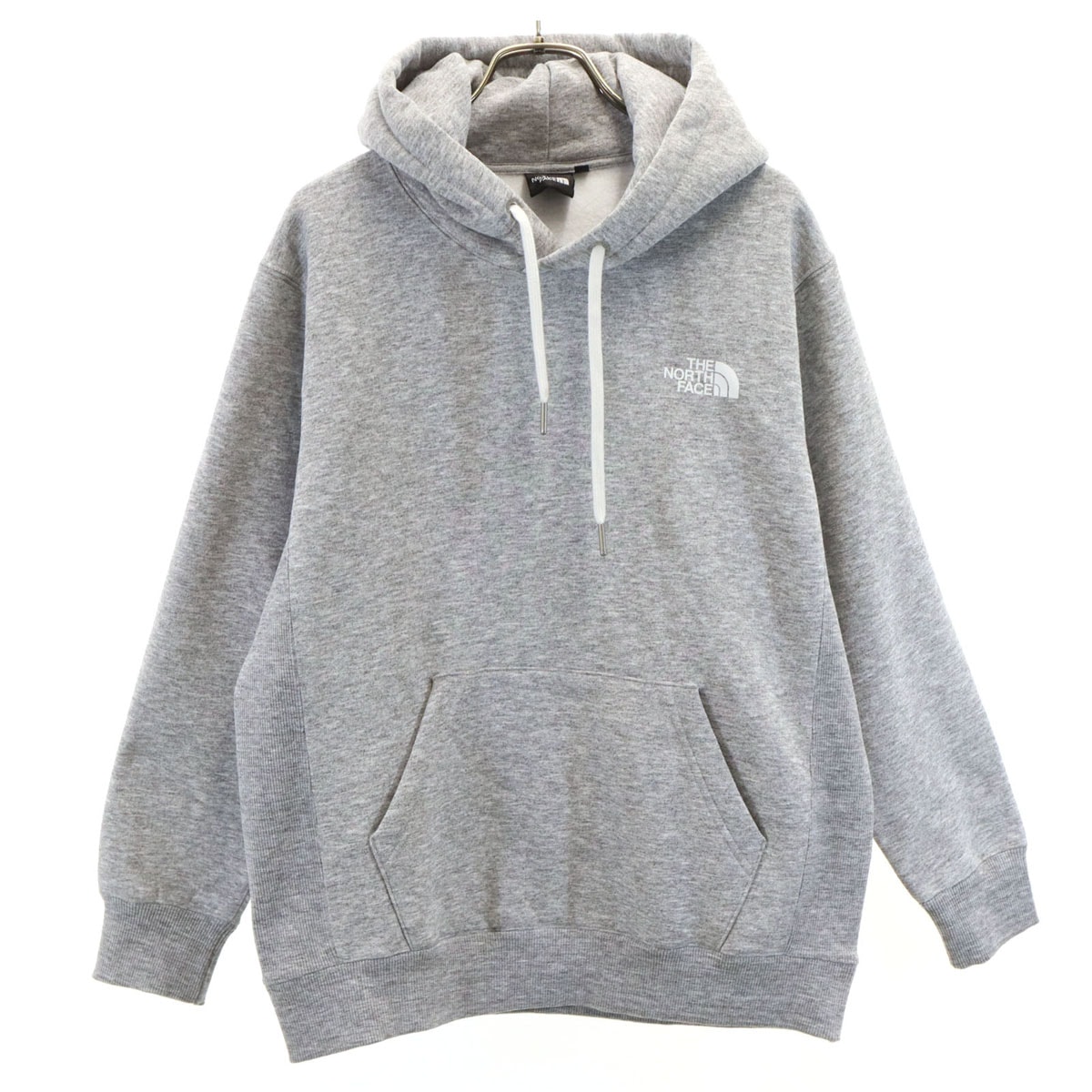 THE NORTH FACE ノースフェイス バックロゴ 長袖 スウェットパーカー XS グレー NT62348 アウトドア 裏起毛