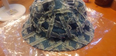 Supreme Frayed Patchwork Denim Crusher "Washed Blue"