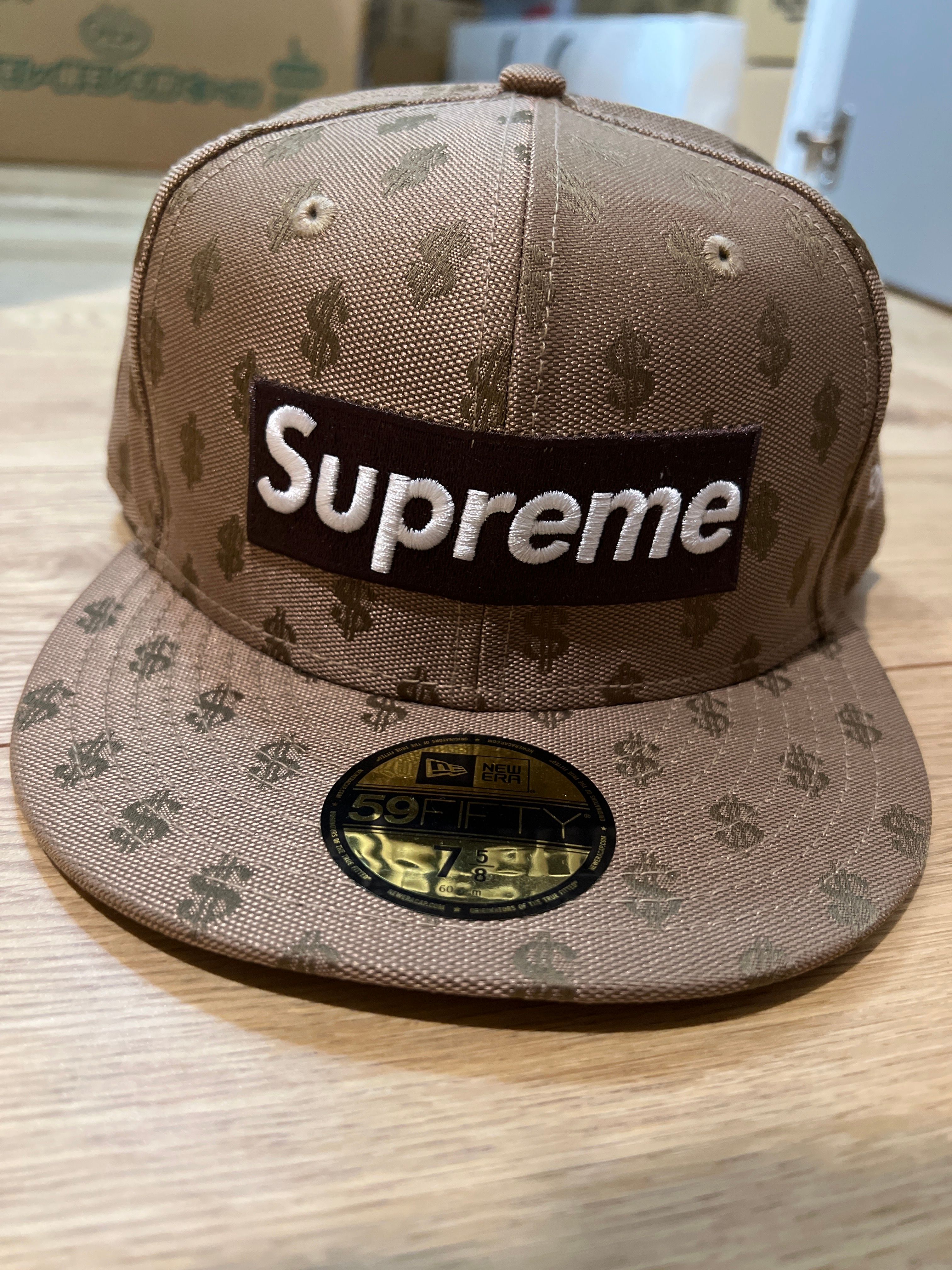 Supreme Monogram Box Logo New Era "Brown"