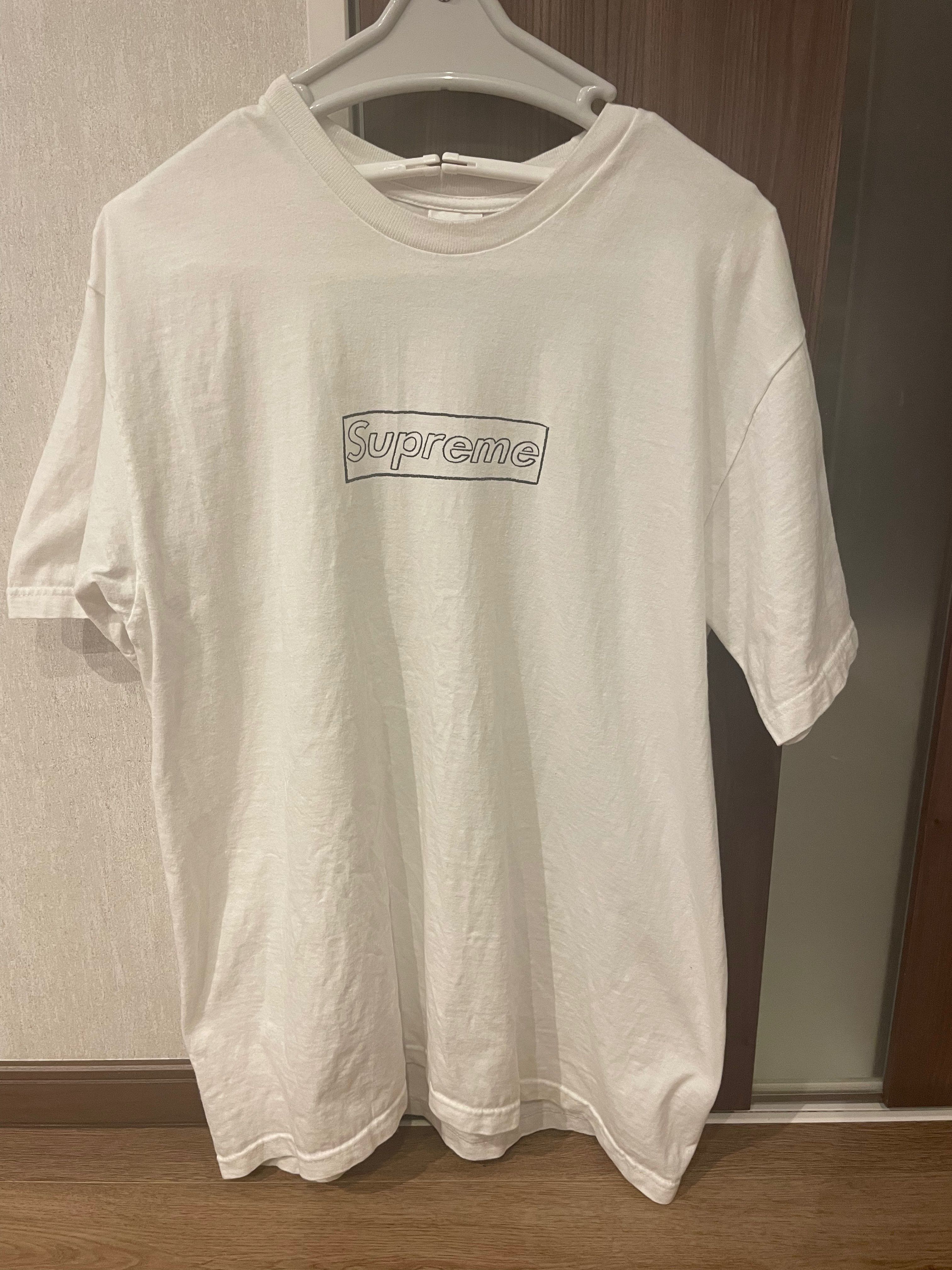 Supreme KAWS Chalk Logo Tee "White"