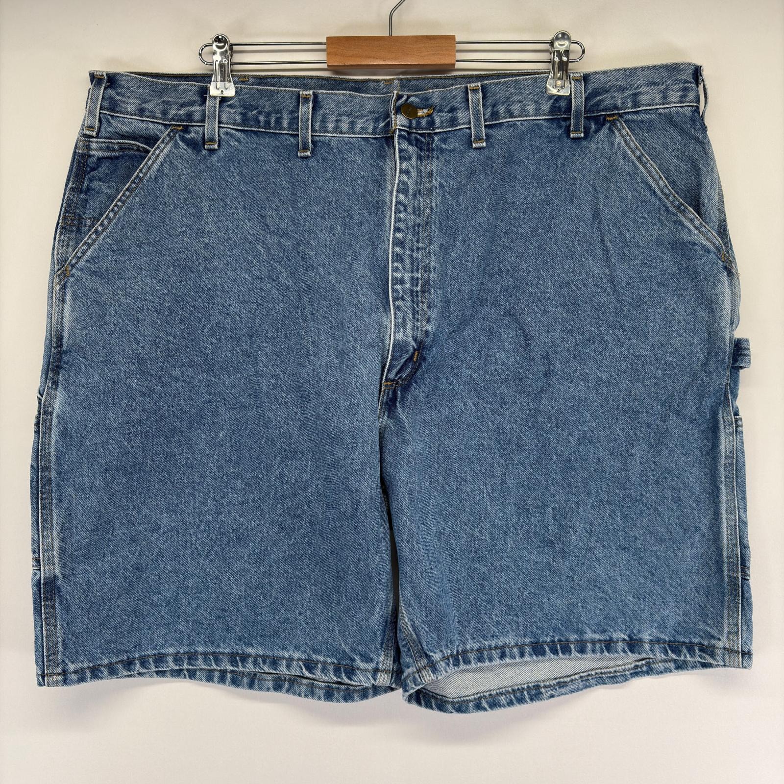 古着 カーハート Carhartt デニム ショートパンツ ペインターは カーゴ ハーフパンツ ワーク 大きいサイズ w46  ブルー メンズ