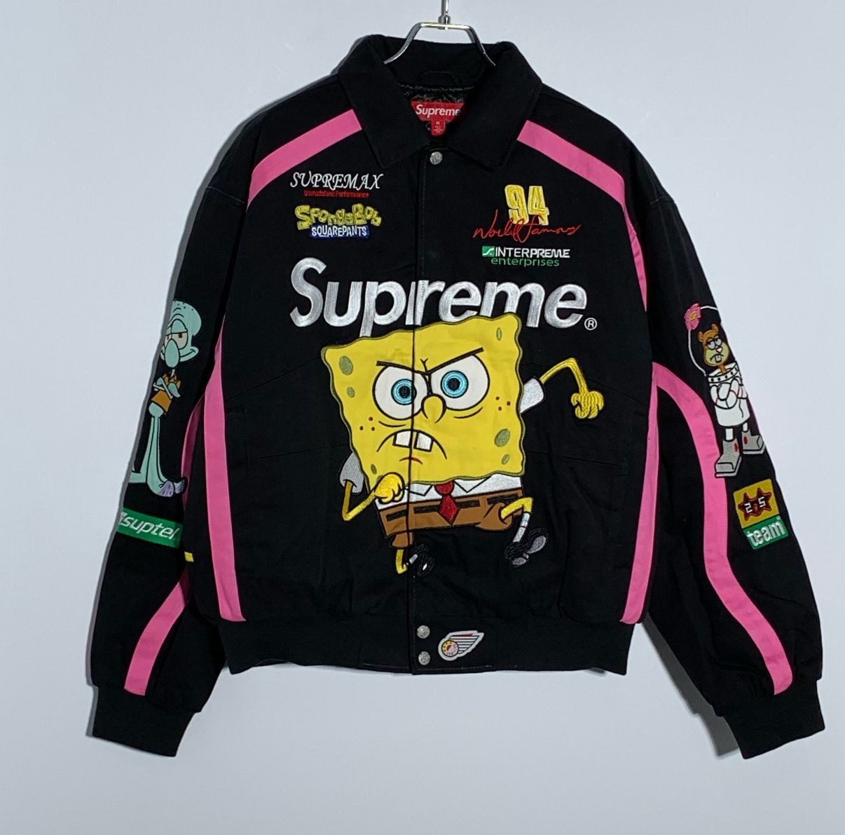 Supreme x SpongeBob SquarePants Jeff Hamilton Racing Jacket "Black"