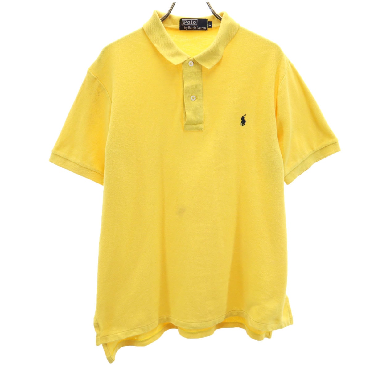 Polo by Ralph Lauren ポロバイラルフローレン 半袖 ポロシャツ L イエロー 鹿の子