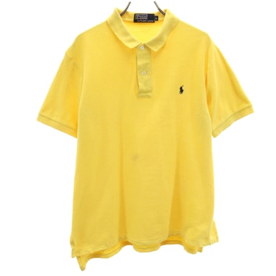 Polo by Ralph Lauren ポロバイラルフローレン 半袖 ポロシャツ L イエロー 鹿の子