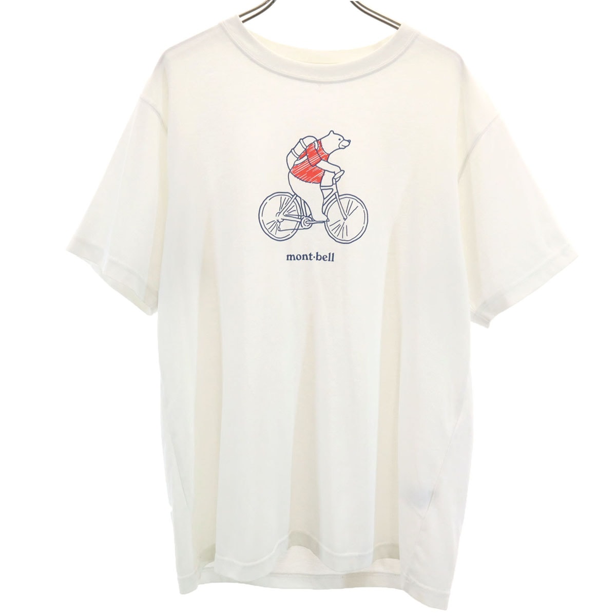 mont-bell モンベル サイクリングベア 半袖 WIC. Tシャツ L ホワイト アウトドア