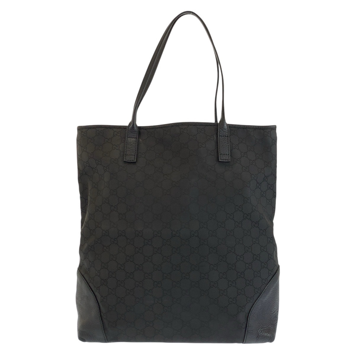 美品 GUCCI グッチ ブラック 黒 GGキャンバス レザー/ トートバッグ ショルダーバッグ 601559 【中古】