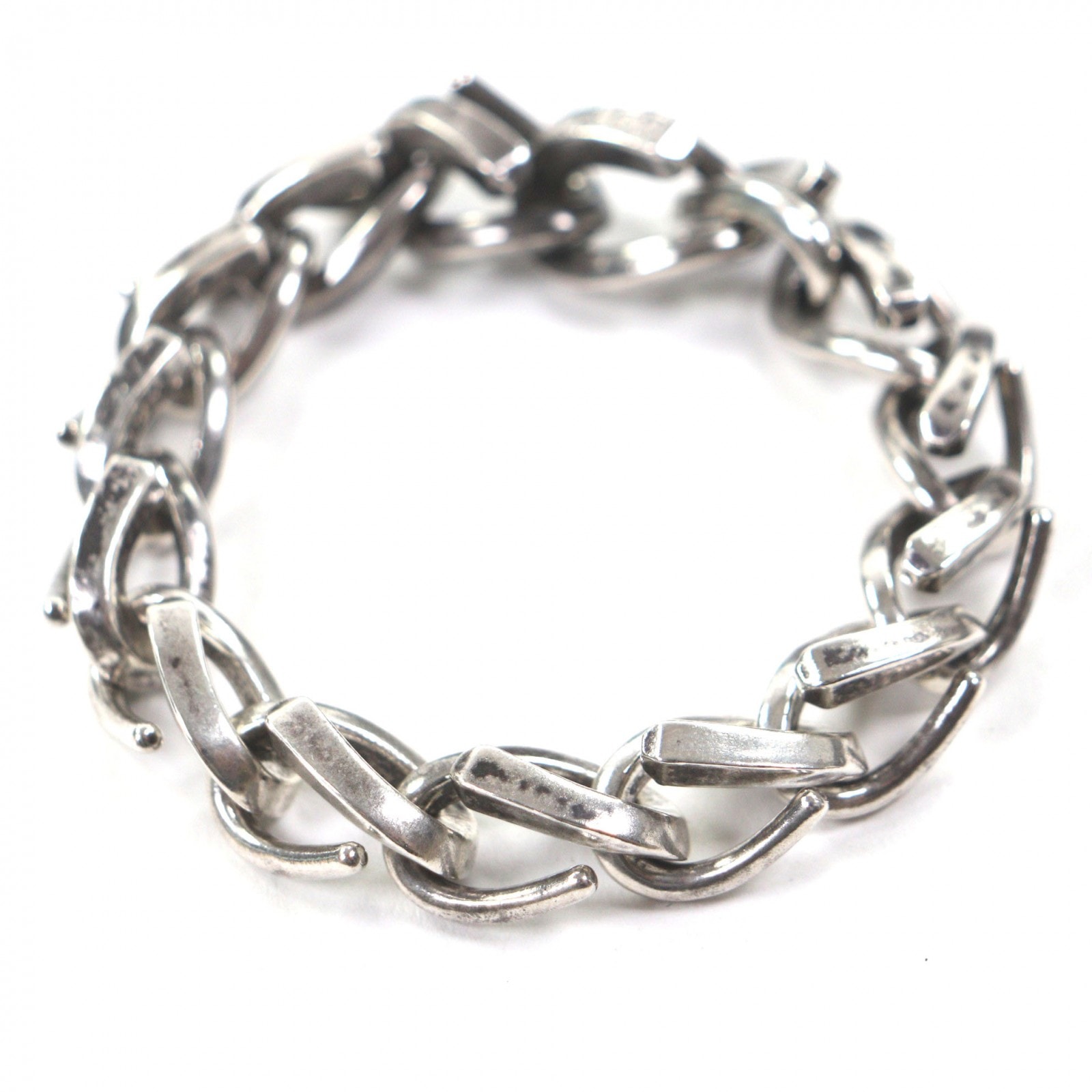 極美品 ティファニー ブレスレット フォージ ラージリンク シルバー メンズ