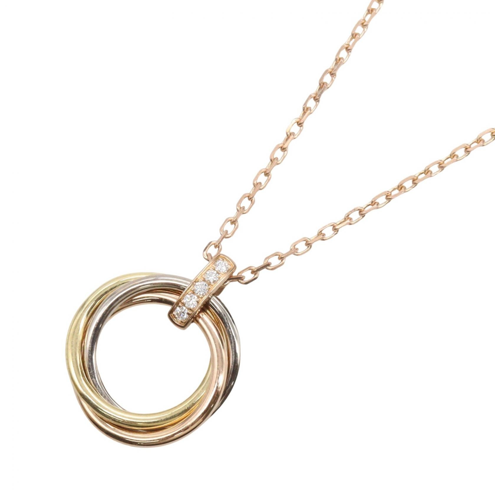 カルティエ CARTIER トリニティネックレス ダイヤ ネックレス ジュエリー K18(イエローゴールド) K18WG(ホワイトゴールド) K18PG(ピンクゴールド) / ダイヤモンド レディース ゴールド系 / シルバー系 /
