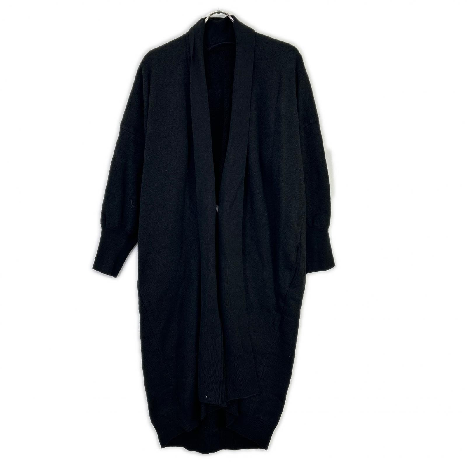 ワイズ YJ-K85-546 ブラック パイル地 ロングカーディガン 2