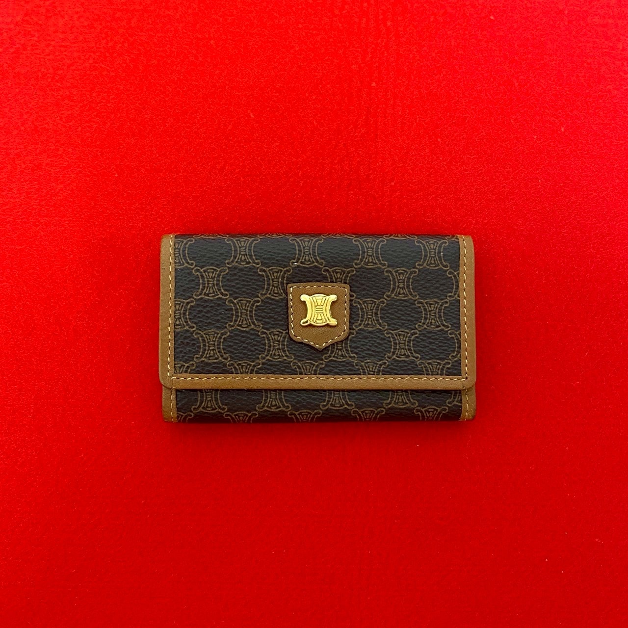 B (目立った傷や汚れなし)】CELINE セリーヌ マカダム 柄 トリオンフ