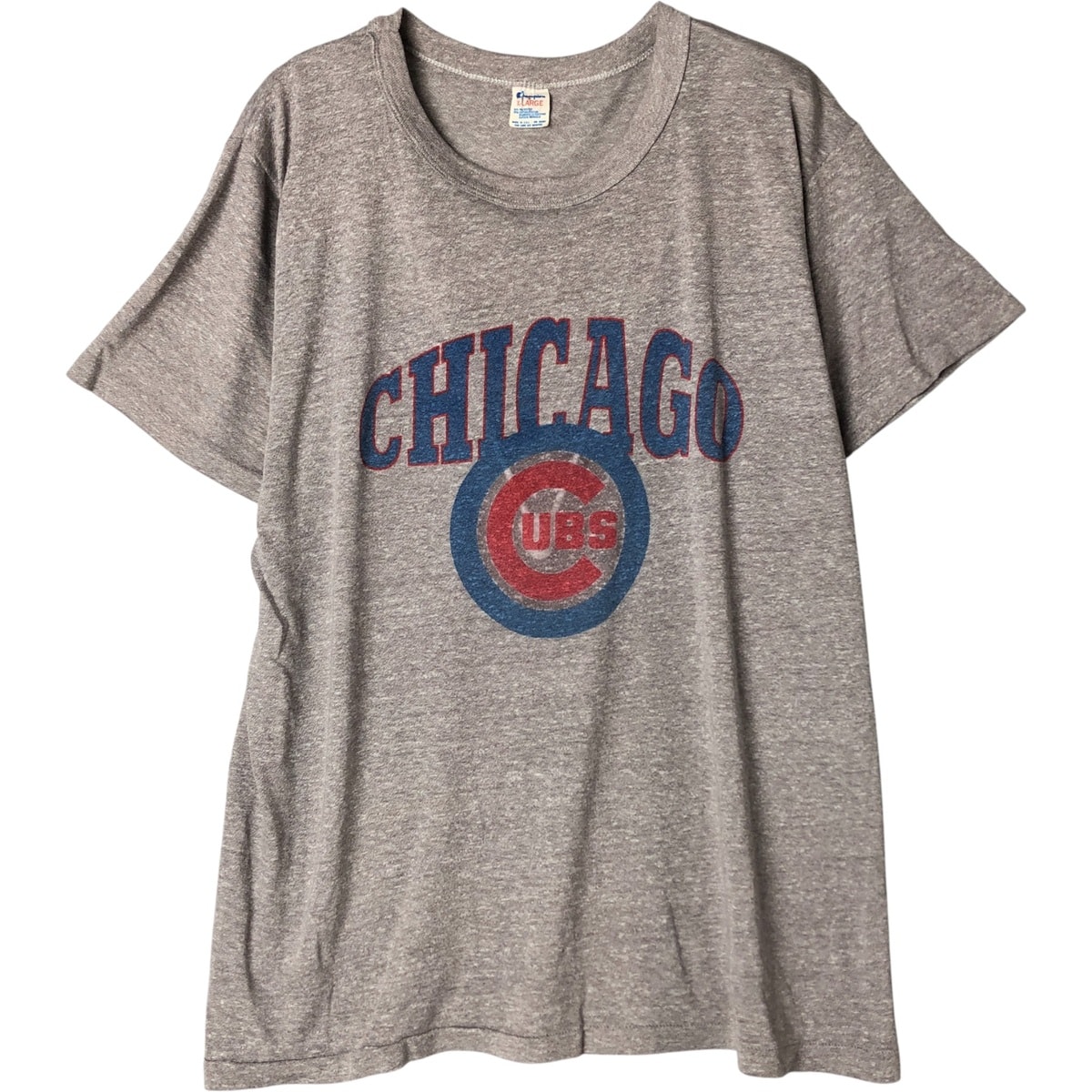 古着 80年代 チャンピオン Champion トリコタグ MLB CHICAGO CUBS シカゴカブス プリントTシャツ USA製 メンズXL相当 ヴィンテージ/eaa586509